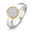 Collectie Milikan Huiscollectie 1041167/56 14krt geelgoud ring met zilver, zetkast met zirkonia's