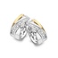 Collectie Milikan Huiscollectie 1046172 klapcreolen zilver gerhodineerd met 14krt goud.