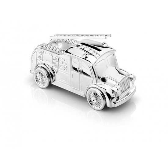 Zilverstad kinderbestek en spaarpotten Zilverstad 7669261 Brandweerauto spaarpot, zilverkleur