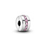 Pandora PANDORA 791972PCZ Silver clip with pink zirconia