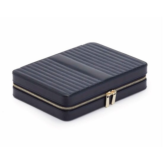 Wolf 1834 Wolf 1834 Maria Large Zip Jewelry Case 766117 Donkerblauw