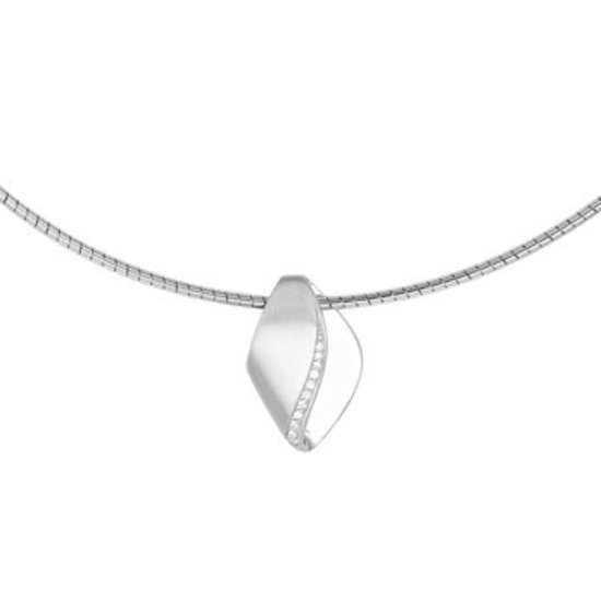 Collectie Milikan Zilveren  gerhodineerd  collier met hanger 1050253