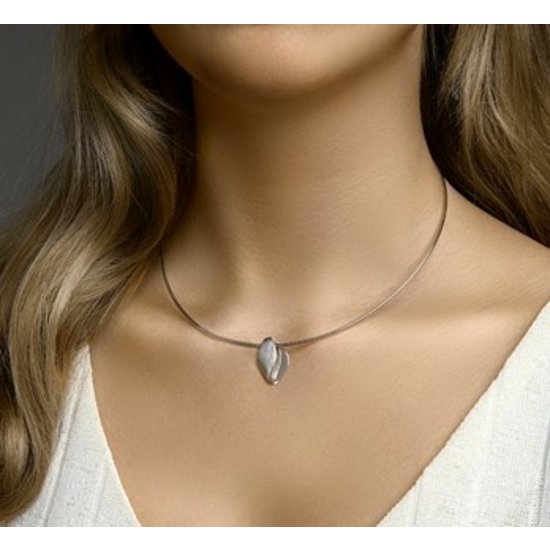 Collectie Milikan Zilveren  gerhodineerd  collier met hanger 1050253