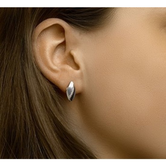 Collectie Milikan Zilveren gerhodineerde oorknoppen 10502542