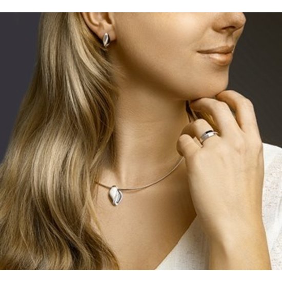 Collectie Milikan Zilveren gerhodineerde oorknoppen 10502542