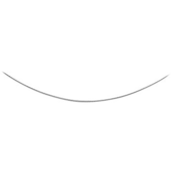 Collectie Milikan Zilveren  gerhodineerd  omega collier 42+3cm