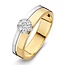 Excellent Jewelry Excellent RP415781/52 geel en witgouden ring, 0.14 crt Wesselton diamanten