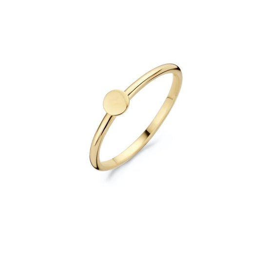 Blush BLUSH 14K geelgouden ring aanschuif met 4mm geelgouden plaatje 1212YGO (UITLOPEND)