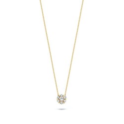BLUSH 14k. Geelgouden collier zirkonia's 3097YZI/42cm
