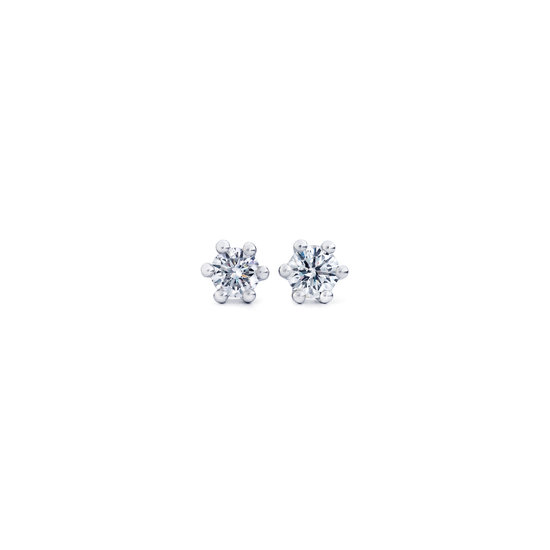 by R&C R&C Lifetime Collection Solitairs Aumone oorstekers OOR0029-0018WSiR, witgoud 2x 0.18ct SI/R