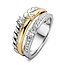 Collectie Milikan Huiscollectie 1052582 zilver/geelgouden ring 3 ringen aan elkaar