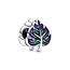 Pandora PANDORA 799542C01 Leaf silver charm with purple and green enamel, Paars & Groen Blad Bedel