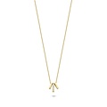 Blush BLUSH 14krt Geelgouden collier met 3 staafjes, 1 met zirconia's, 3122YZI