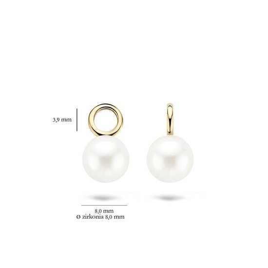 Blush BLUSH 14krt. Geelgouden oorbedels parel 9023YPW