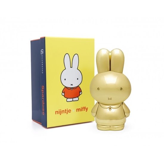 Zilverstad kinderbestek en spaarpotten Spaarpot Nijntje 6851961 15x7.5x7 cm goudkleur gelakt