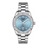 Tissot TISSOT Dames PR100 Sport Chic, staal/staal/ rond, lichtblauwe wijzerplaat, saffier glas, dat6, 10Atm