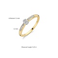 Blush Diamonds BLUSH Diamonds14krt bicolor ring, met tot. 0.12crt H/SI incl scheen