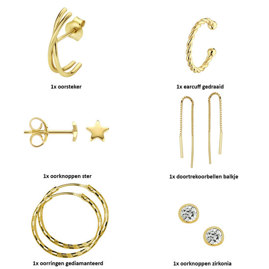 Collectie Milikan Milikan Juwelier giftset  zilver vergulde oorsieraden 1052134