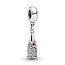 Pandora PANDORA 792152CZ Sparkling wine silver dangle with clear cubic zirconia and red enamel