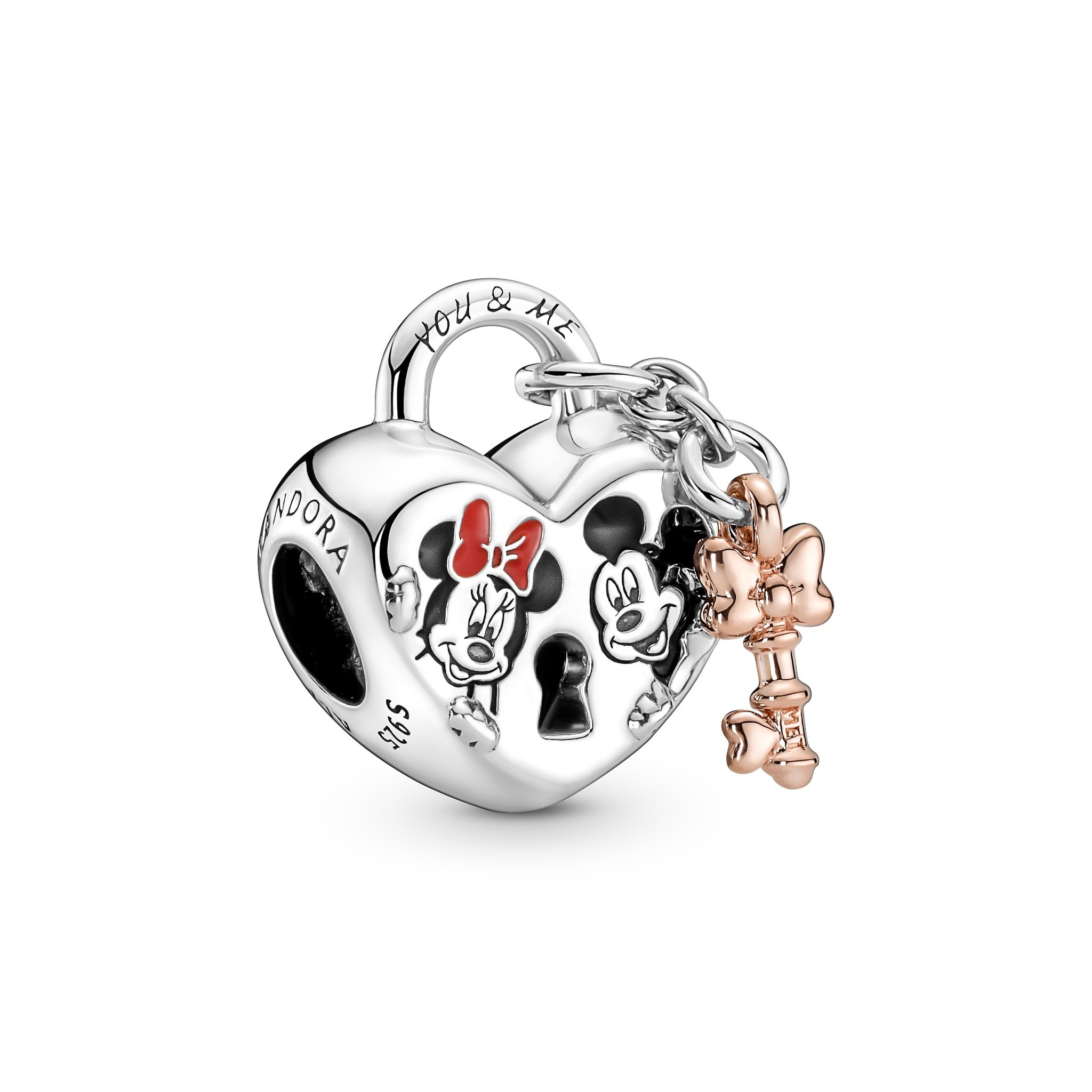 verzending bloed voor PANDORA Disney Mickey & Minnie Hangslot Bedel 780109C01 | Milikan Juwelier