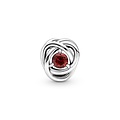 Pandora PANDORA Juli Geboortesteen Romantisch Rode Oneindige Cirkel Bedel 790065C01