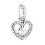 Pandora PANDORA April Geboortesteen Melkwitte Hartvormige Dangle 798854C04