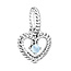 PANDORA PANDORA December Geboortesteen Hemelsblauwe Hartvormige Dangle 798854C07