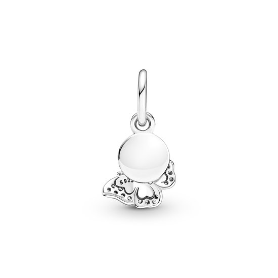 Pandora PANDORA 790757C01 Butterfly sterling silver dangle with clear zirconia, shaded blue and white enamel
