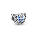 Pandora PANDORA 790761C01 Butterfly sterling silver charm with zirconia and shaded blue enamel and white enamel
