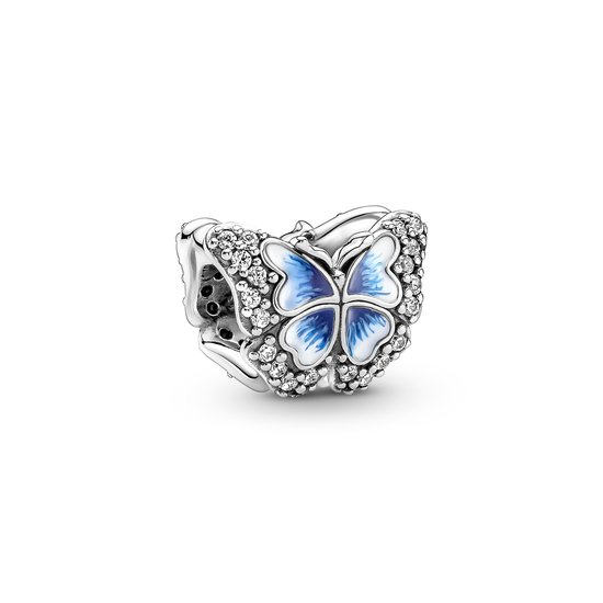 Pandora PANDORA 790761C01 Butterfly sterling silver charm with zirconia and shaded blue enamel and white enamel