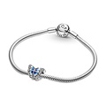 Pandora PANDORA 790761C01 Butterfly sterling silver charm with zirconia and shaded blue enamel and white enamel