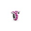 PANDORA PANDORA 790762C01 Caterpillar sterling silver charm with black crystal, pink and dark pink enamel