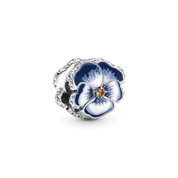 PANDORA 790777C02 Pansy sterling silver charm