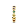 Pandora PANDORA MARVEL 160779C01  Infinity 14k gold-plated ring with royal green, blue, salsa red, honey coloured and yellow crystal