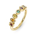 Pandora PANDORA MARVEL 160779C01  Infinity 14k gold-plated ring with royal green, blue, salsa red, honey coloured and yellow crystal