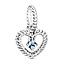 Pandora PANDORA Maart Geboortesteen Aquablauwe Hartvormige Dangle 798854C01