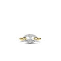 Ti Sento Milano TI SENTO MILANO 12257ZY0 Zilver vergulde ring met koffieboon-symbool, bezet met zirconia's(UITLOPEND)