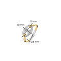 Ti Sento Milano TI SENTO MILANO 12257ZY0 Zilver vergulde ring met koffieboon-symbool, bezet met zirconia's(UITLOPEND)