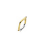 Ti Sento Milano TI SENTO MILANO 12260SY Zilver gerhodineerde ring, gebogen lijn, verguld
