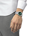 Tissot TISSOT PRX T137.410.11.091.00 staal/staal, groene wijzerplaat,10 ATM