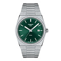 Tissot TISSOT PRX T137.410.11.091.00 staal/staal, groene wijzerplaat,10 ATM