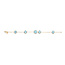 Jarrèl Jewelry JARREL 4Y.7421.AQS.TOS 14krt geelgouden armband San Marino 5 met aquamarijn en blauwe topaas