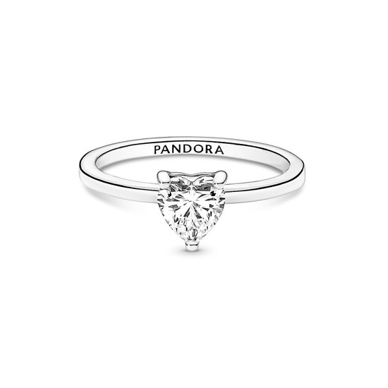 Pandora PANDORA 191165C01 Sparkling Heart Solitaire Ring