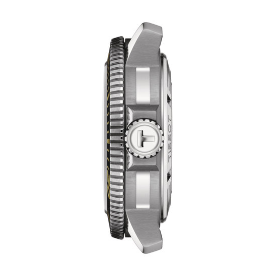 Tissot TISSOT SEASTAR 2000 T120.607.17.441.01, Heren, powermatic 80 automaat staal/rubber zwart, zwarte wijzerplaat, saffier glas,  60ATM ATM