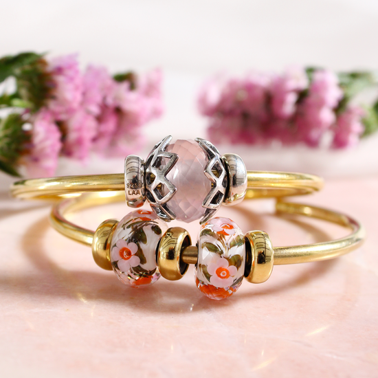 Trollbeads TROLLBEADS TGLBE-30085 Glasbedel Vrolijke bloemen (Special Edition)