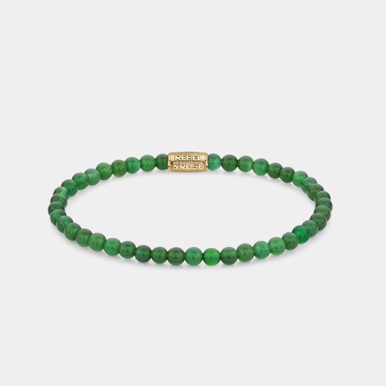Rebel&Rose Rebel&RRebel&Rose RR-40106-G Green Harmony Gold 4mmose RR-40041-S-S Shiny Night 4mm, maat S