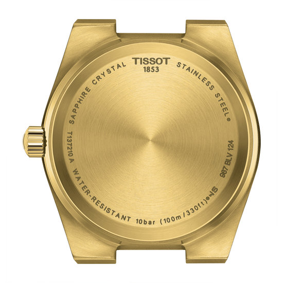 Tissot TISSOT PRX 35MM T137.210.33.021.00 staal/staal goudkleurige PVD coating, goudkl. wijzerplaat, 10ATM