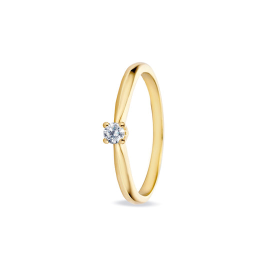 Miss Spring MISS SPRING ring Max MSR525GG, geelgoud 0.05crt P/W maat 55