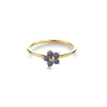 Miss Spring MISS SPRING ring Bloom MSR730-KL, geelgoud 5x blauwe saffier maat 56