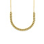 Collectie Milikan 14 karaat geel gouden jasseron collier met breder gourmet tussenstuk, 43-45 cm lang 1051118